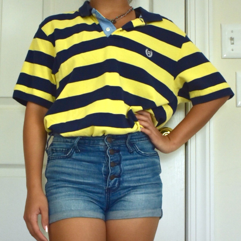 Oversized striped button down